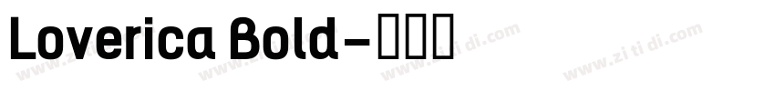 Loverica Bold字体转换